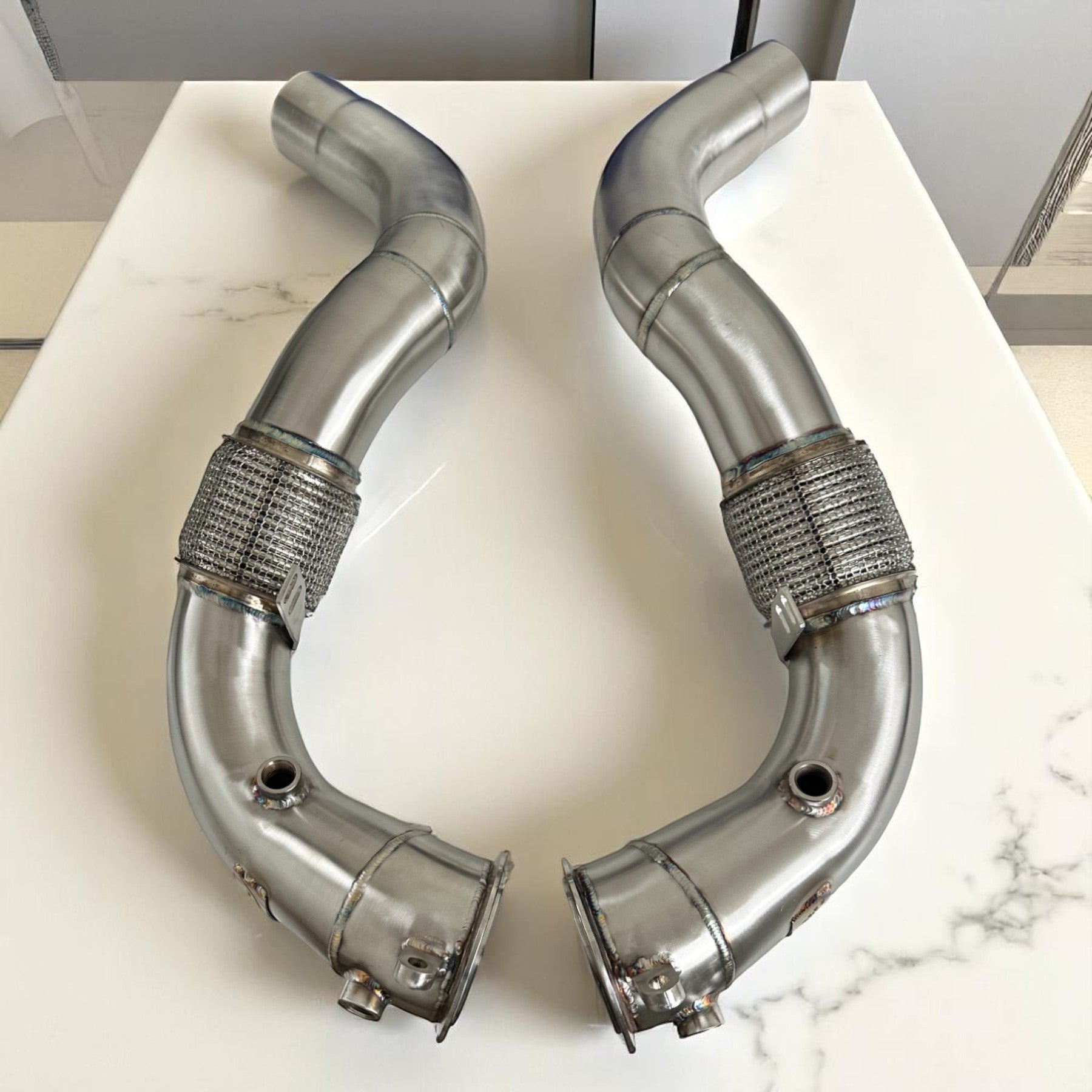 BMW N63R & N63B Catless Race Downpipes - M550i, 750i, M850i, X5, X6, X7-0