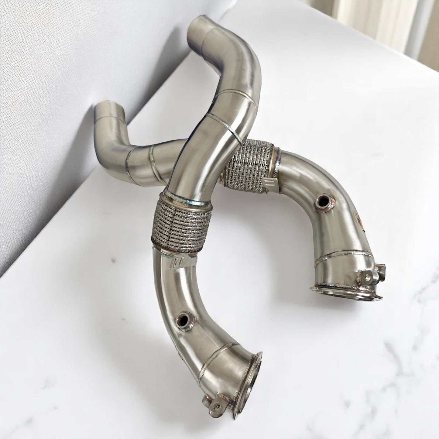BMW N63R & N63B Catless Race Downpipes - M550i, 750i, M850i, X5, X6, X7-1
