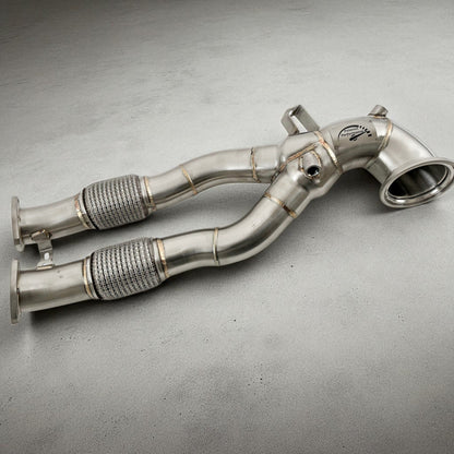 2.5T Race Downpipe For 2018+ Audi RS3 8V, RS3 8Y & TTRS 8S | Palenon Performance-0